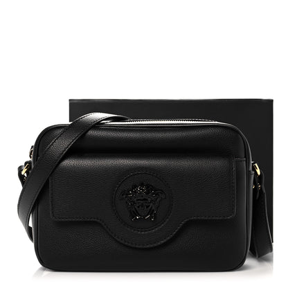 Versace Grained Calfskin Medusa Camera Bag Black 12 of 12
