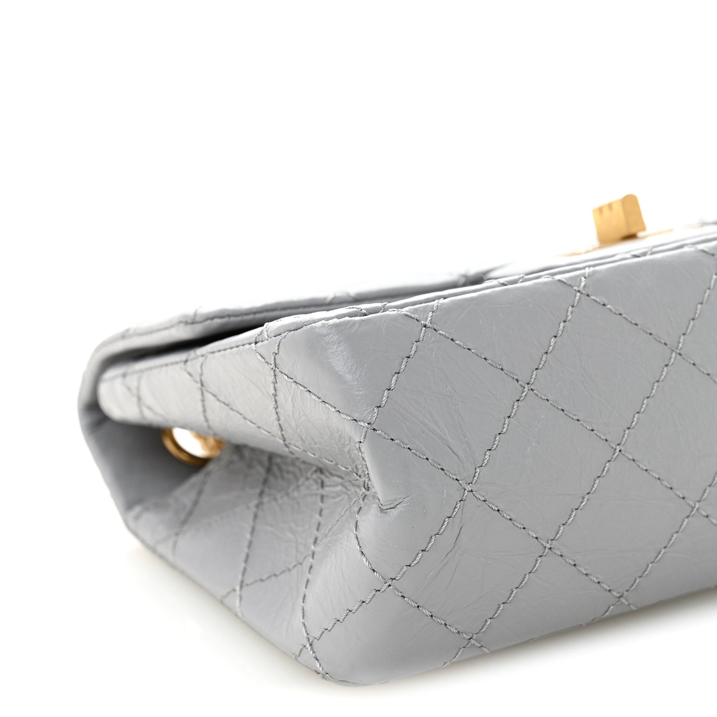 Aged Calfskin Quilted 2.55 Reissue Mini Flap Grey