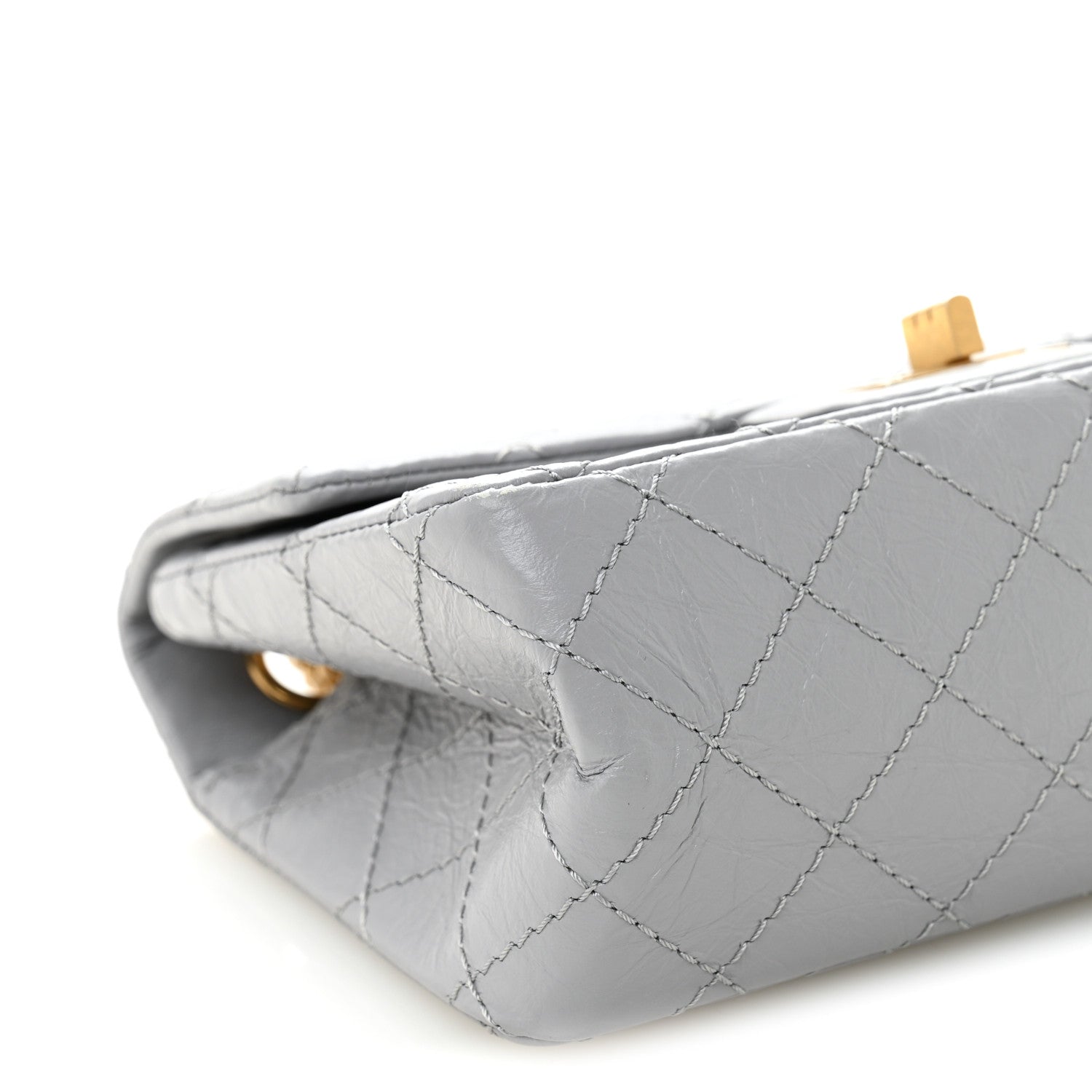 Chanel Aged Calfskin Quilted 2.55 Reissue Mini Flap Grey 9 of 10