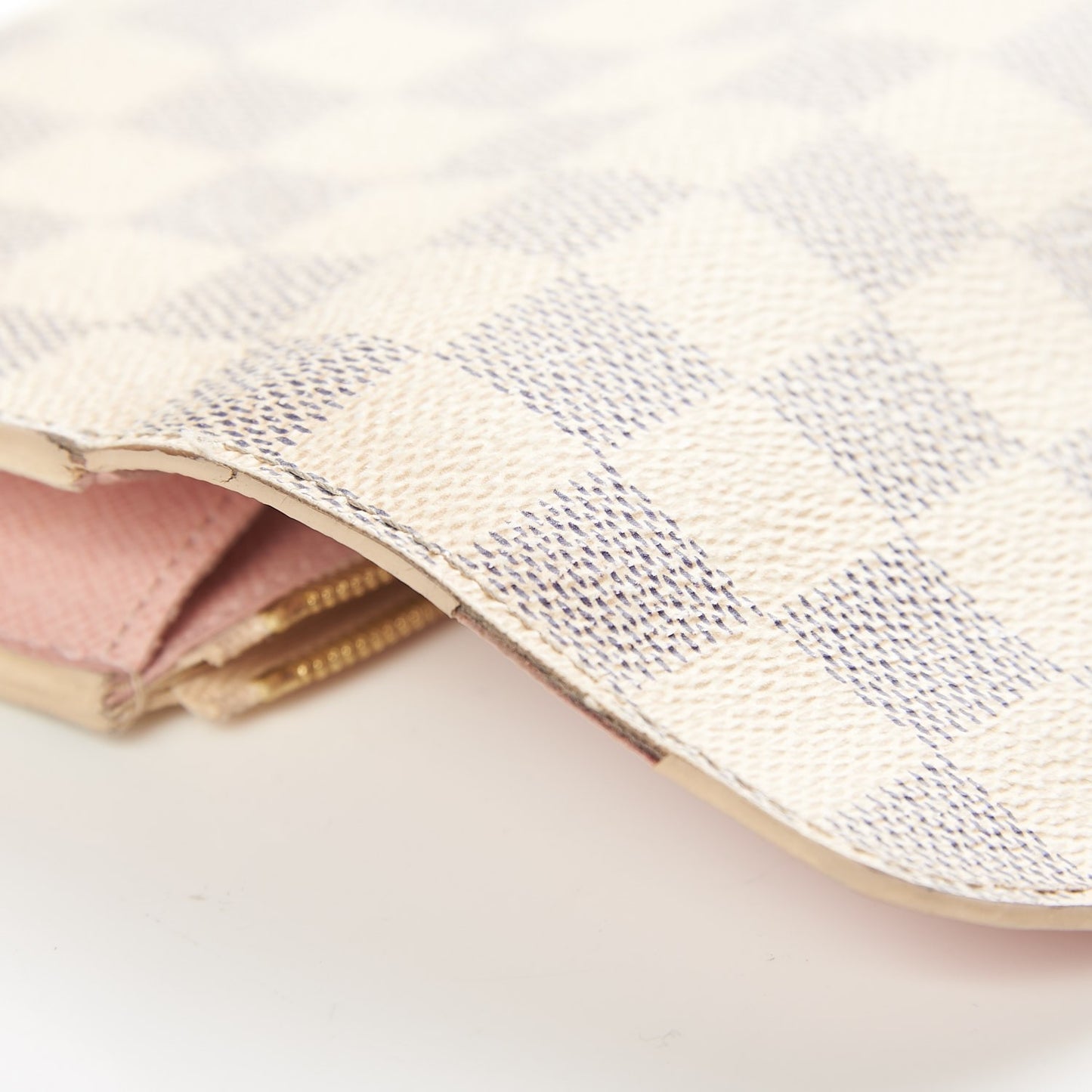 Damier Azur Emilie Wallet Rose Ballerine