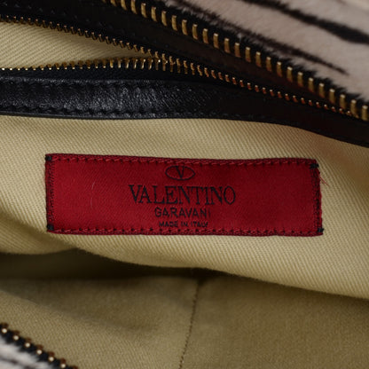 Valentino Garavani Zebra Print Calf Hair Rockstud Double Handle Tote 6 of 9