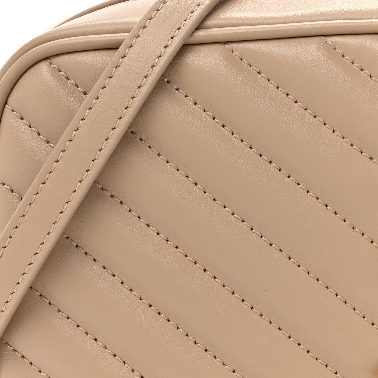 Calfskin Matelasse Monogram Lou Camera Bag Dark Beige
