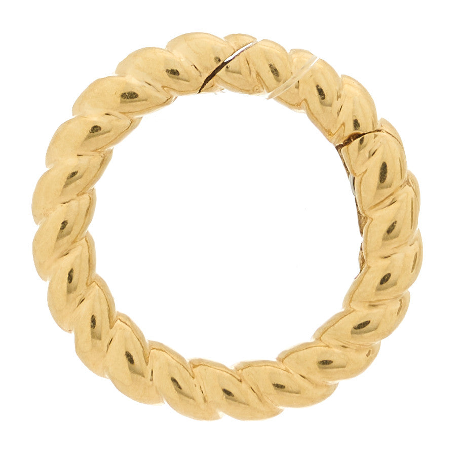 18K Yellow Gold Cable Amulet Holder