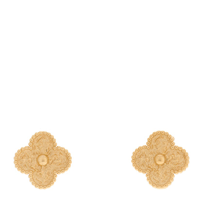 Van Cleef & Arpels 18K Yellow Gold Vintage Alhambra Earrings 1 of 5