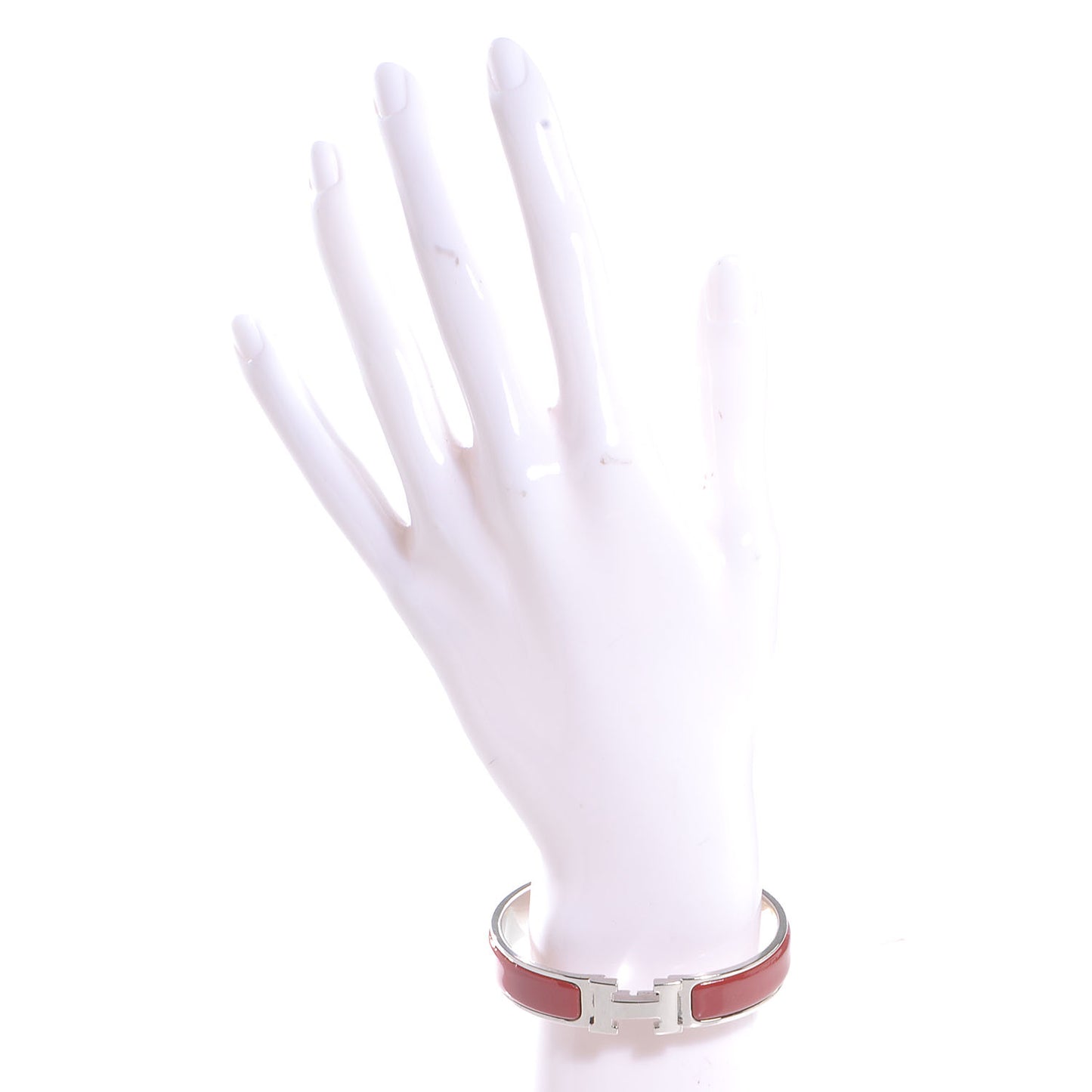 Narrow Enamel Clic Clac H Bracelet PM Red