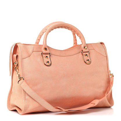 Balenciaga Chevre Gold Metallic Edge Hardware City Rose Peach 2 of 4