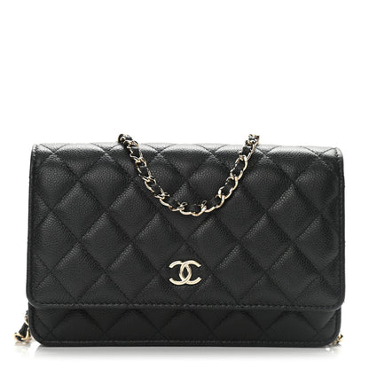 Chanel Caviar Quilted Tiny CC Wallet On Chain WOC Black 1 of 11