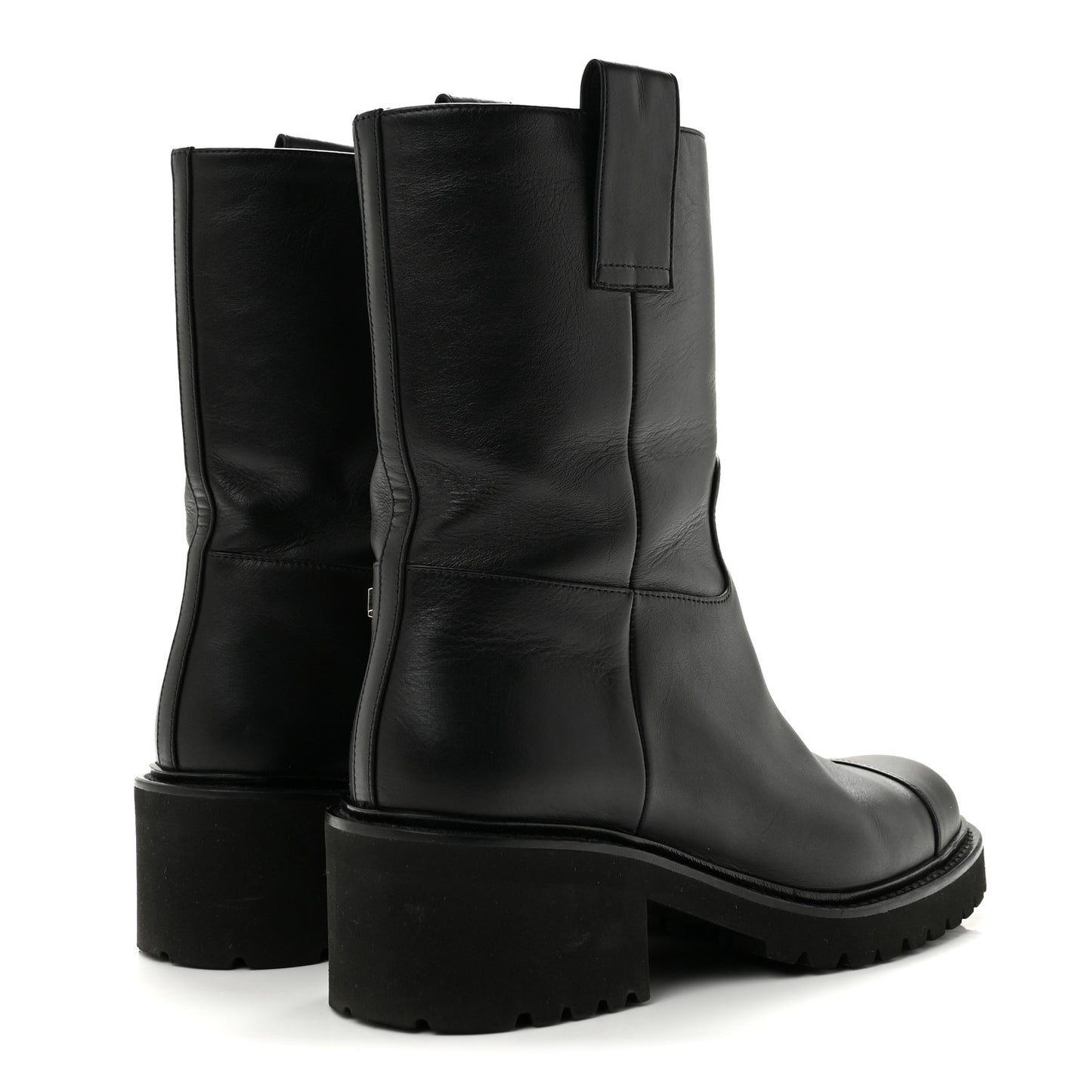 Calfskin CC Ankle Boots 36 Black
