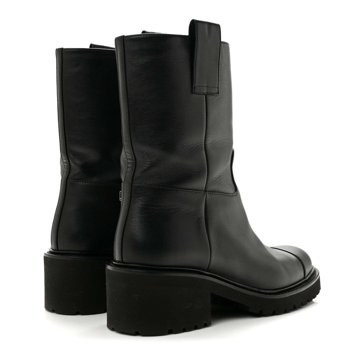 Chanel Calfskin CC Ankle Boots 36 Black 5 of 11