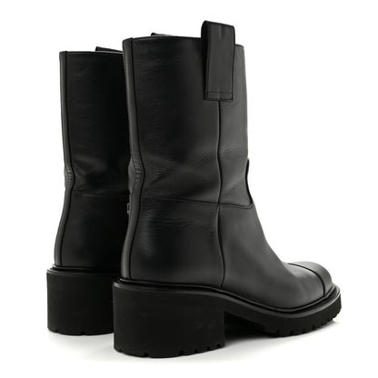 Chanel Calfskin CC Ankle Boots 36 Black 5 of 11