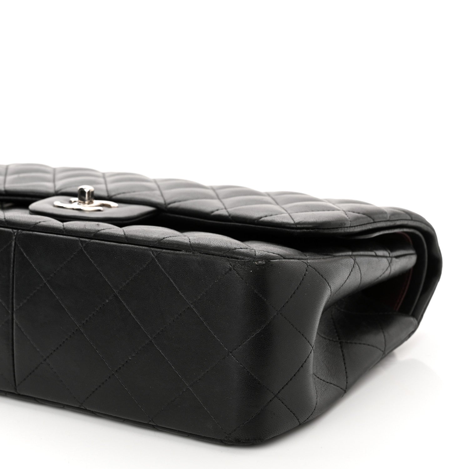 Chanel Lambskin Quilted Jumbo Double Flap Black 10 of 15