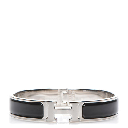 Hermes Enamel Narrow Clic Clac H Bracelet GM Black 1 of 5