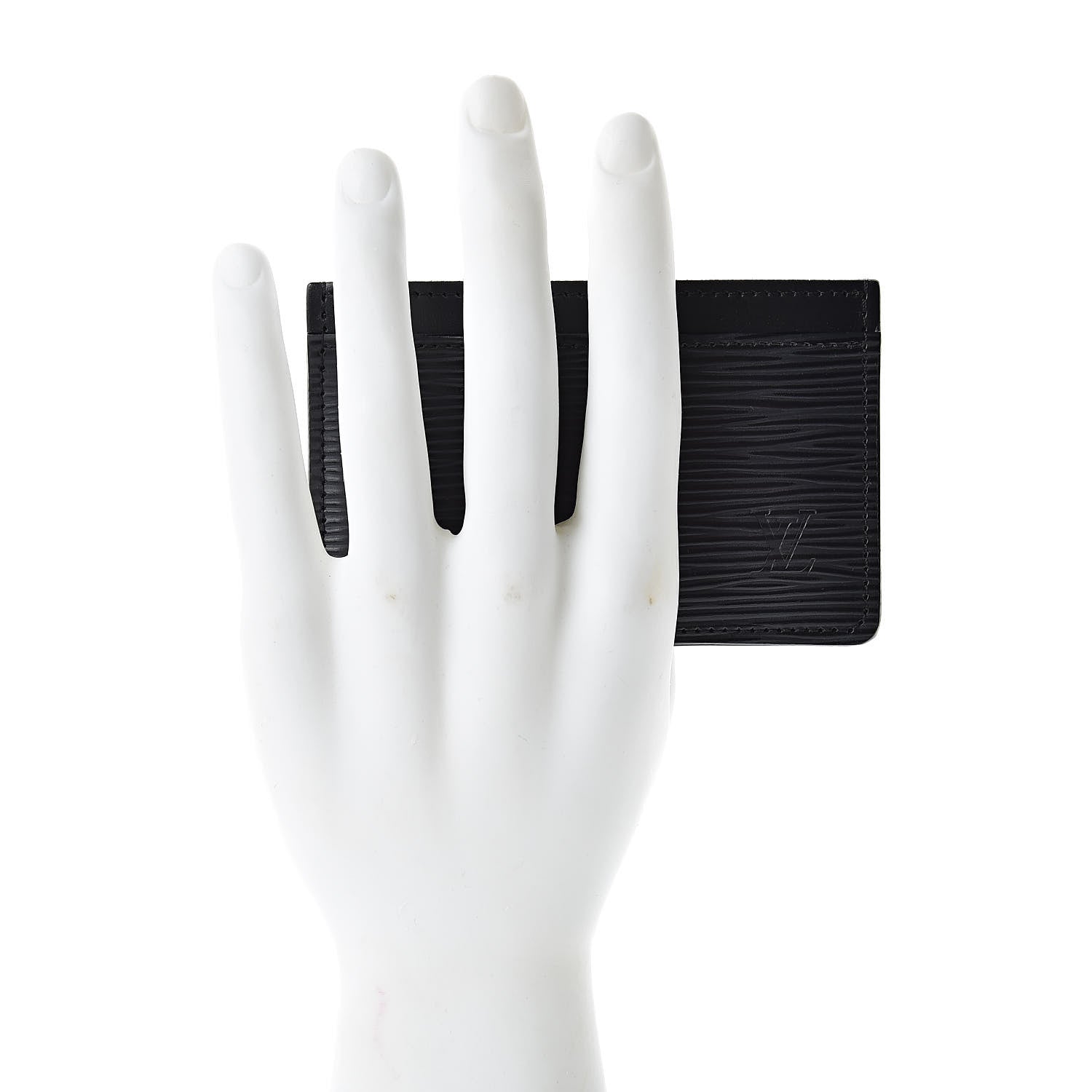 Louis Vuitton Epi Card Holder Black 2 of 8