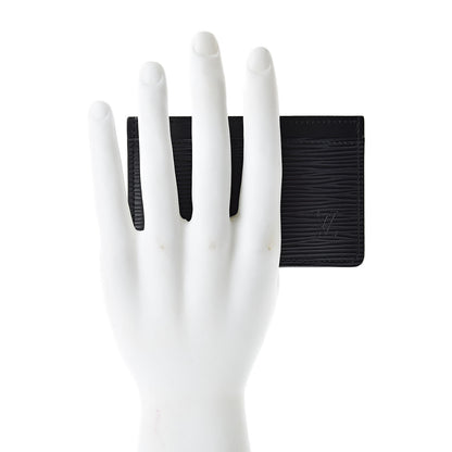 Louis Vuitton Epi Card Holder Black 2 of 8