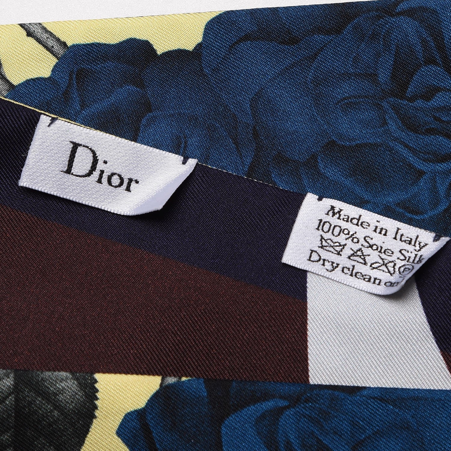 Christian Dior Silk ABCDior R Mitzah Scarf Yellow 3 of 4