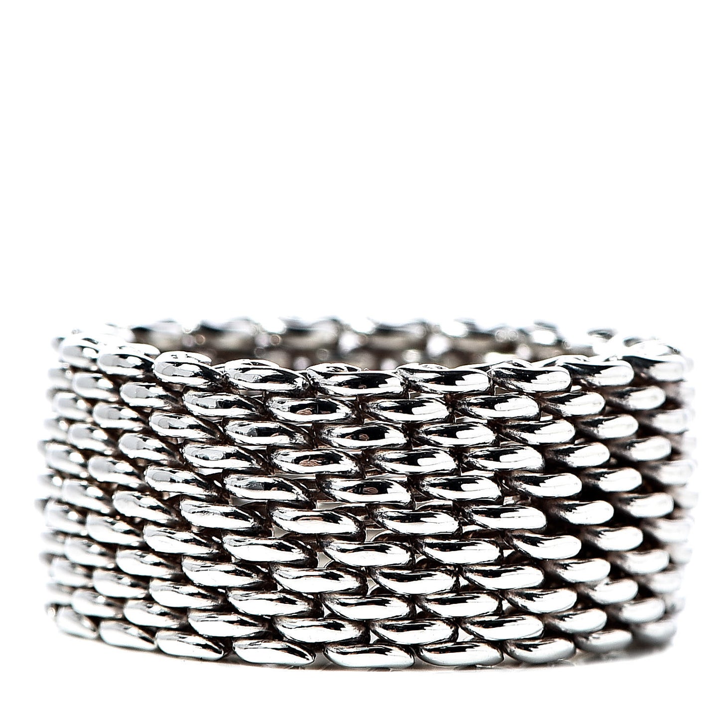 Sterling Silver Mesh Somerset Ring 50 5.5