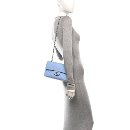 Chanel Caviar Quilted Small Double Flap Light Blue 2 of 10