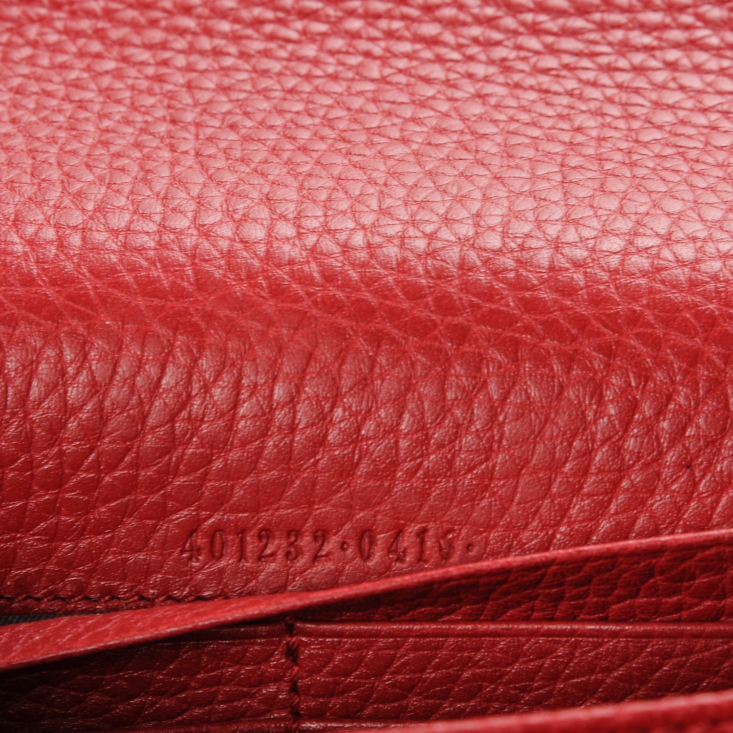 Gucci Calfskin GG Marmont Chain Wallet Vulcanic Red 6 of 7