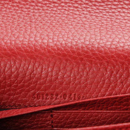 Gucci Calfskin GG Marmont Chain Wallet Vulcanic Red 6 of 7