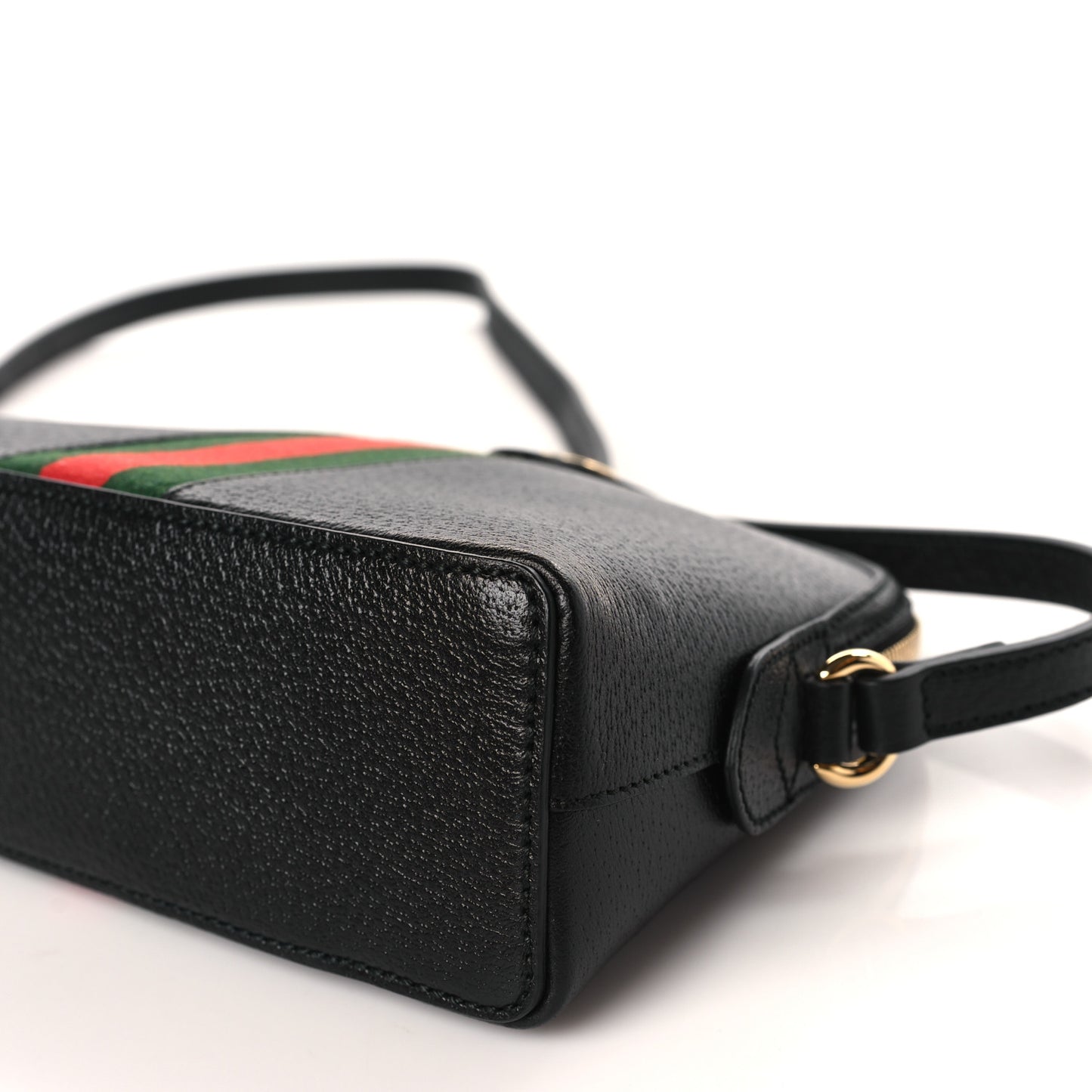 Calfskin GG Web Small Ophidia Dome Shoulder Bag Black