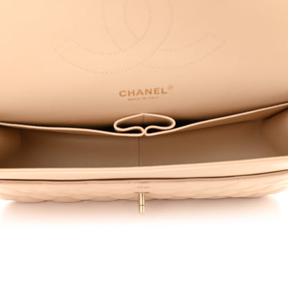 Chanel Lambskin Quilted Jumbo Double Flap Beige Clair 5 of 10