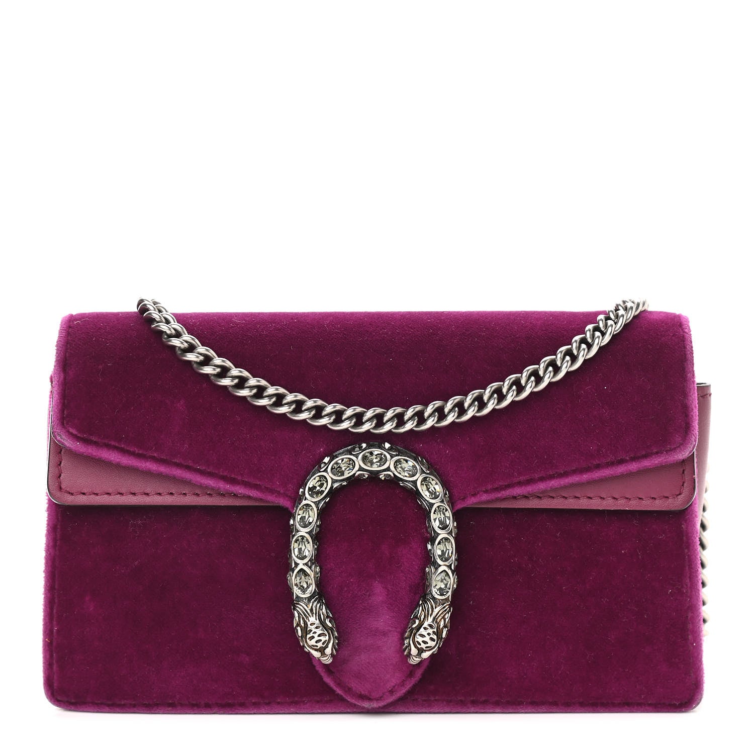 Gucci Velvet Super Mini Dionysus Shoulder Bag Fuchsia Violet Cyclamen 1 of 13