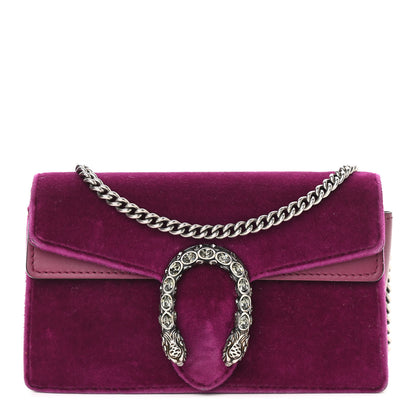 Gucci Velvet Super Mini Dionysus Shoulder Bag Fuchsia Violet Cyclamen 1 of 13