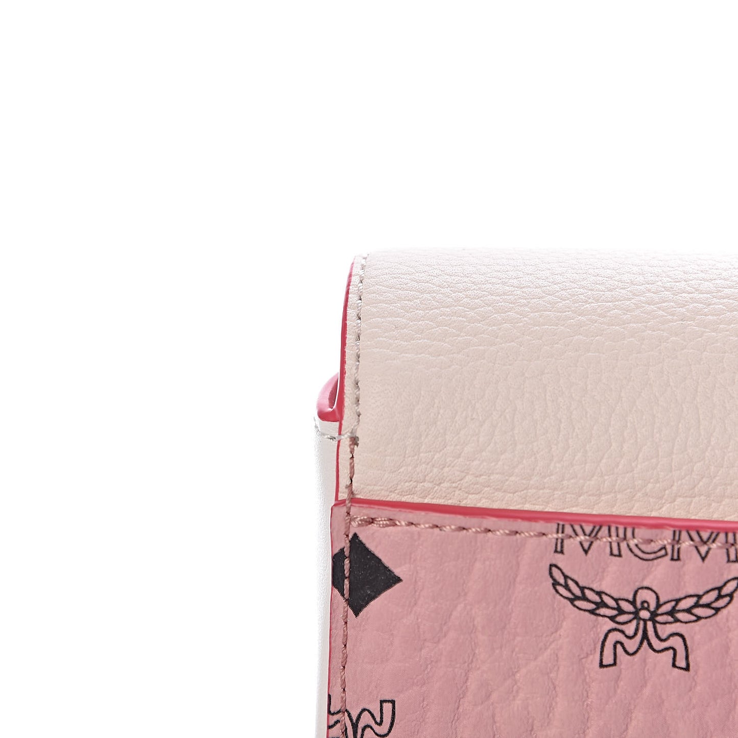 Calfskin Visetos Monogram Millie Color Block Crossbody Bag Pink Tint