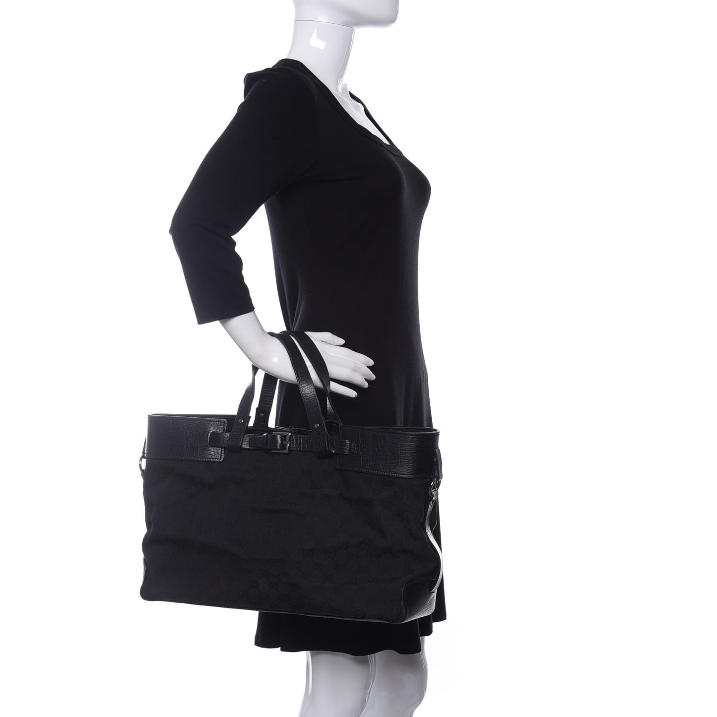 Monogram Large Tote Black