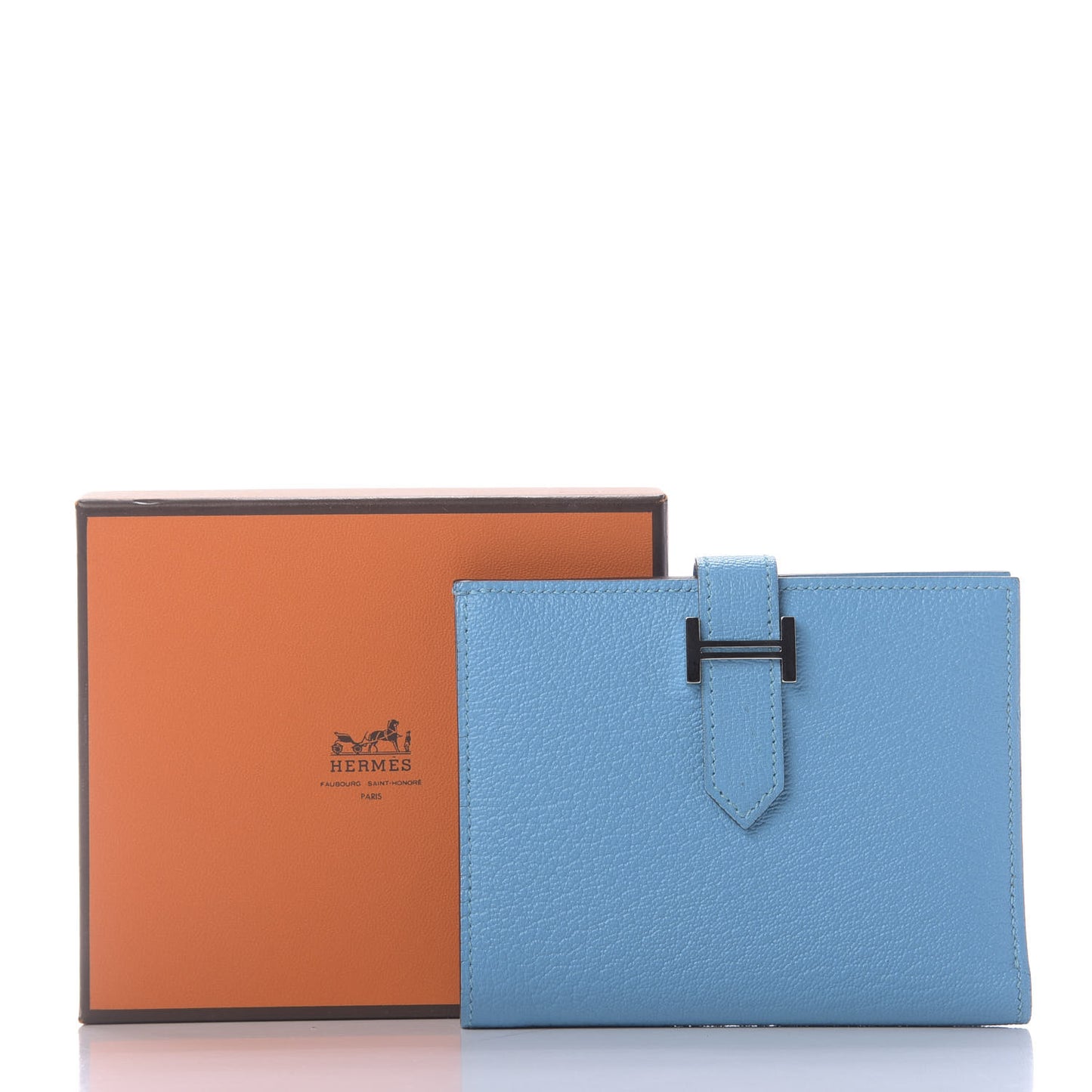 Chevre Mysore Bearn Compact Wallet Celeste