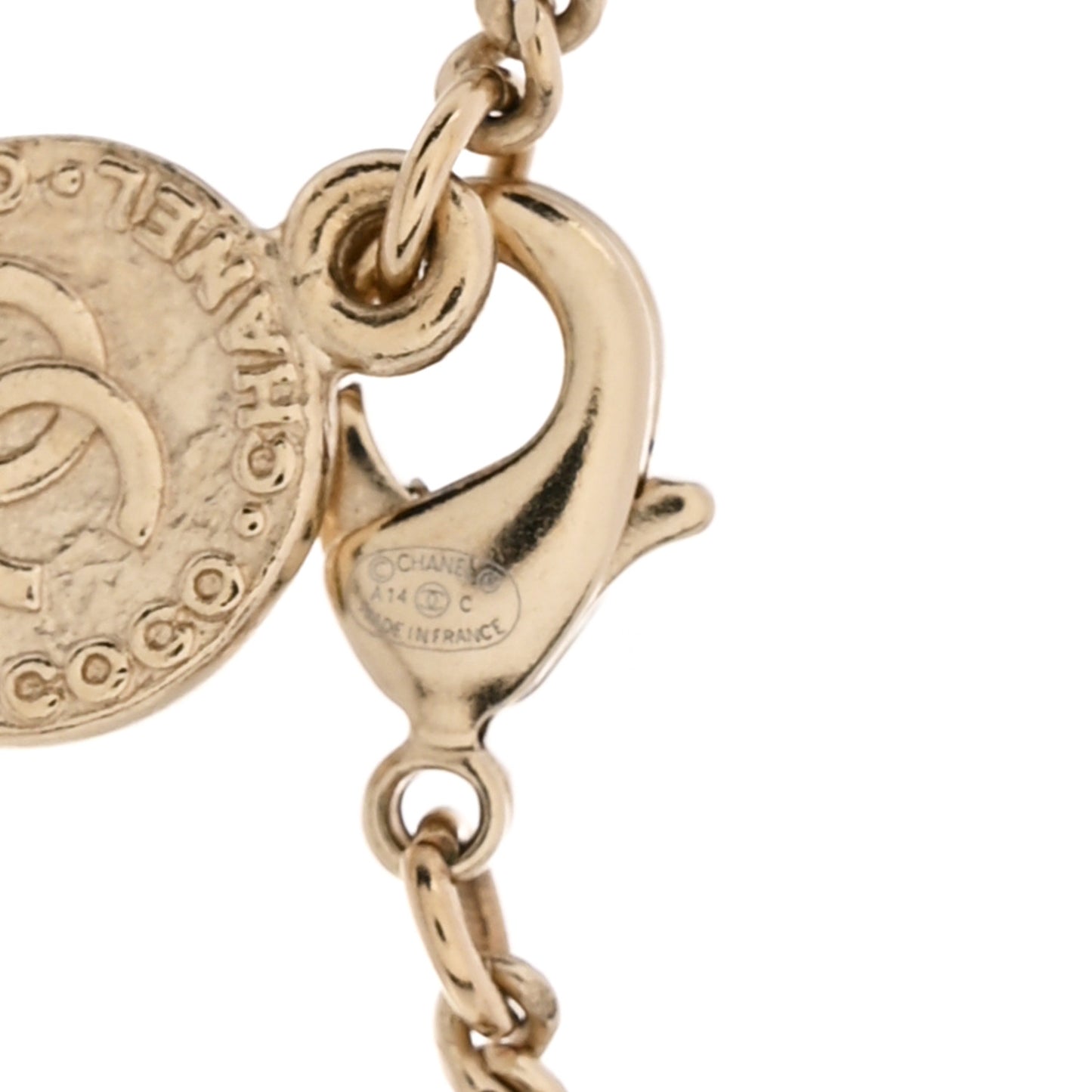 Crystal CC 100 Anniversary Necklace Gold