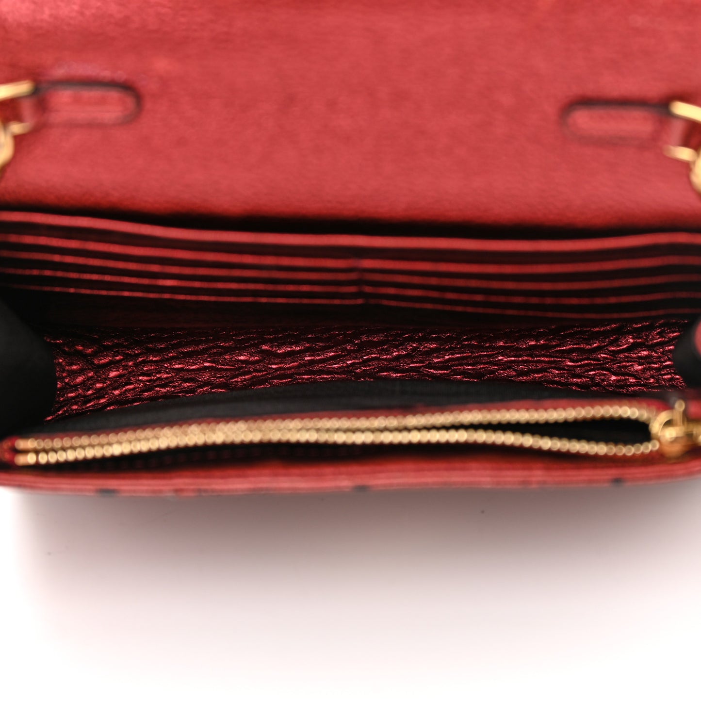 Metallic Calfskin Visetos Monogram Love Letter Crossbody Scooter Red