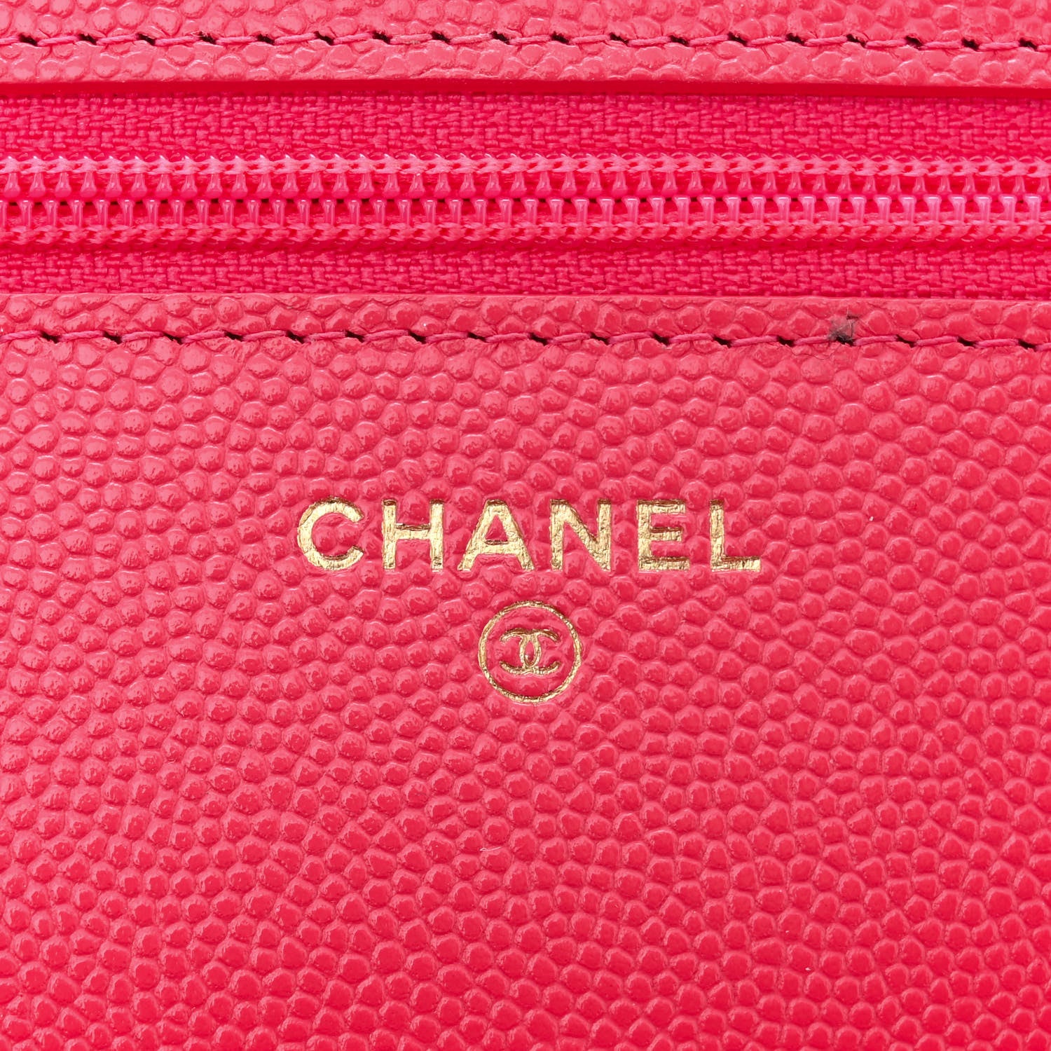 Chanel Caviar Quilted French New Wave Chain CC Wallet On Chain WOC Pink 5 of 11