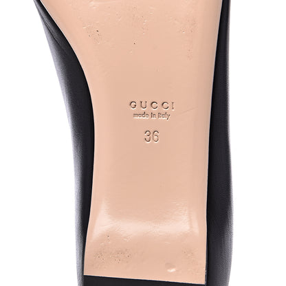 Gucci Calfskin Web Bow Ballerina Flats 36 Black 7 of 11