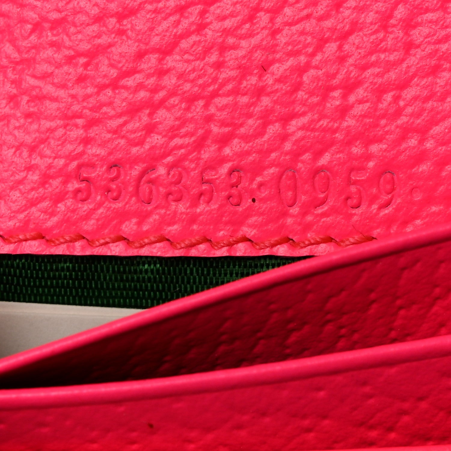 Gucci Calfskin Flora Print Zumi Card Case Fuxia Fluo 7 of 8