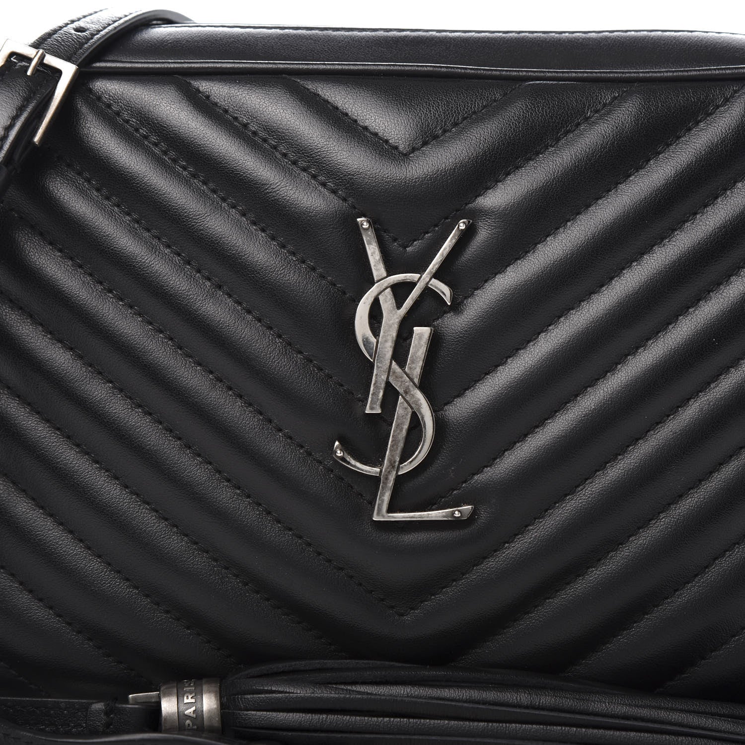 Saint Laurent Calfskin Matelasse Monogram Lou Camera Bag Black 10 of 10