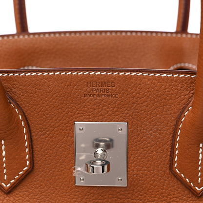 Hermes Natural Barenia Faubourg Birkin 30 Fauve 6 of 15