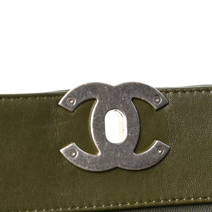 Chanel Lambskin Quilted Chanel 19 East West Shopping Bag Dark Green 11 of 11