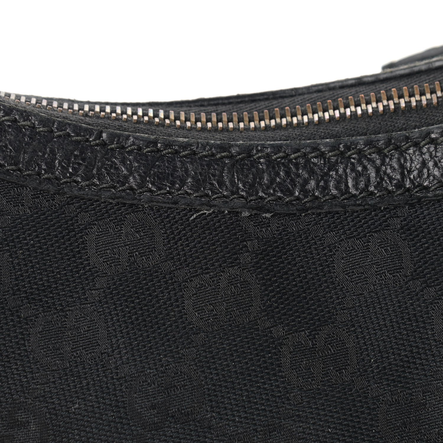 Gucci Monogram Web Medium Half Moon Hobo Black 11 of 11