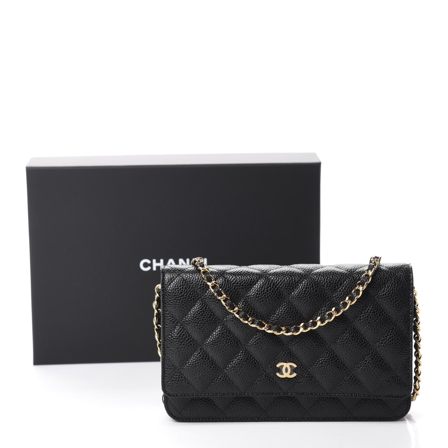 Chanel Caviar Quilted Wallet On Chain WOC Black 12 of 12