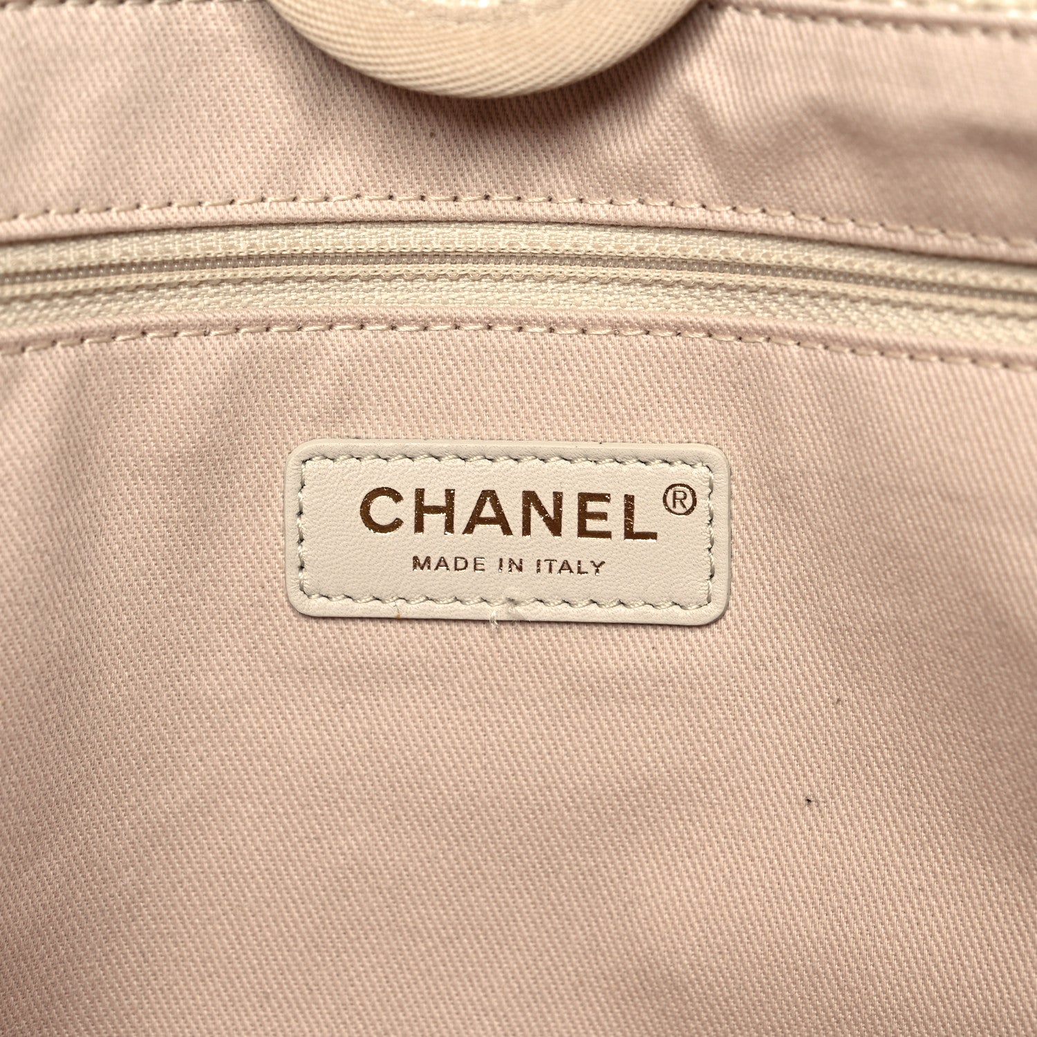 Chanel Canvas Small Deauville Tote Light Beige 6 of 9