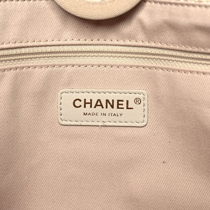 Chanel Canvas Small Deauville Tote Light Beige 6 of 9