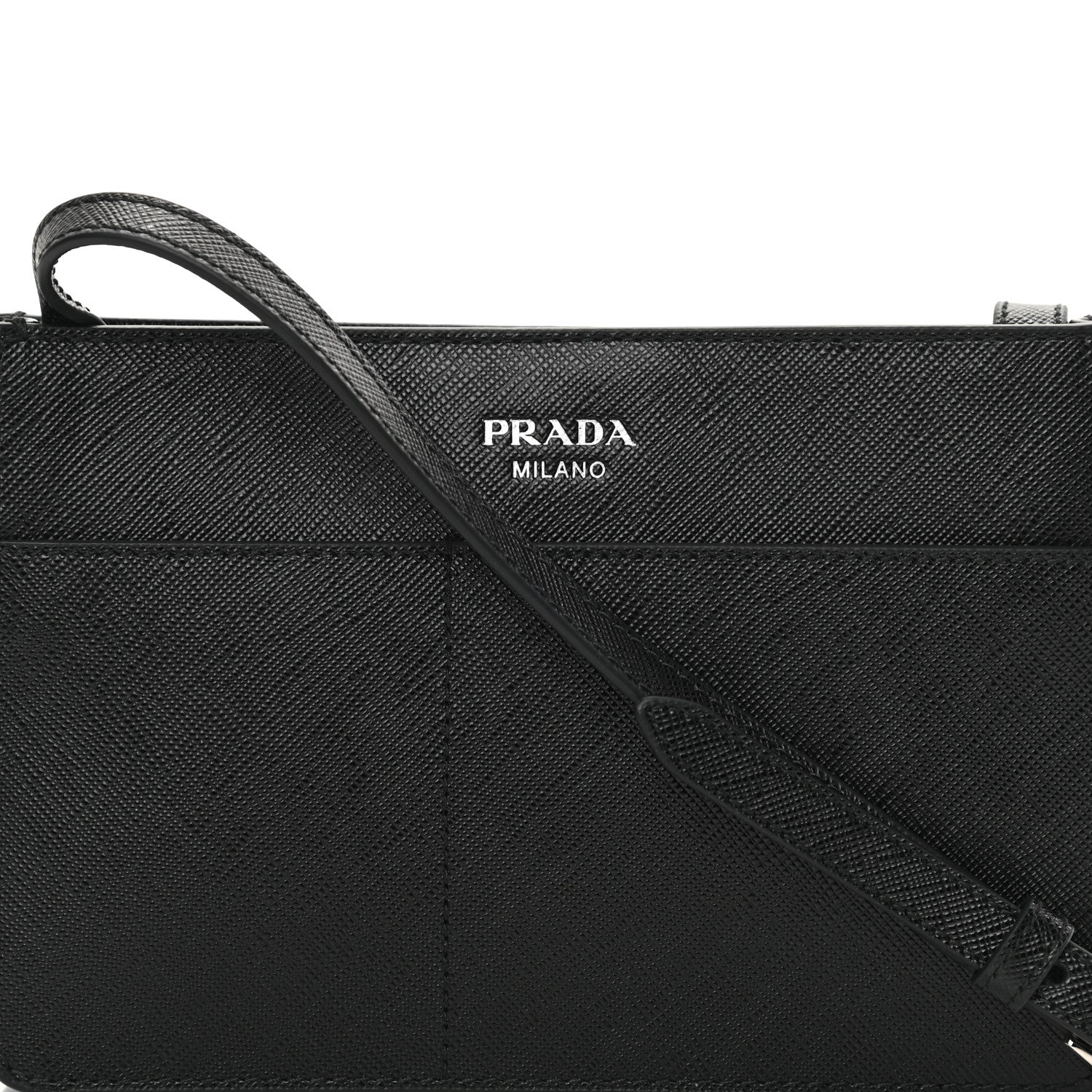 Prada Saffiano Crossbody Bag Black 7 of 9