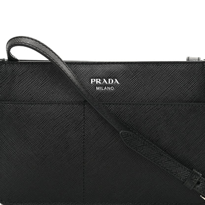 Prada Saffiano Crossbody Bag Black 7 of 9