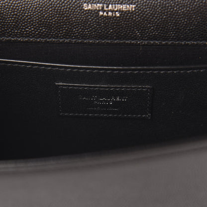 Saint Laurent Grain De Poudre Medium Classic Monogram Kate Satchel Black 7 of 10