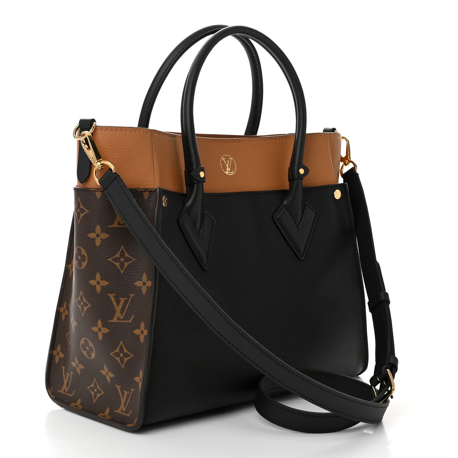 Louis Vuitton Calfskin Monogram On My Side Black 3 of 10