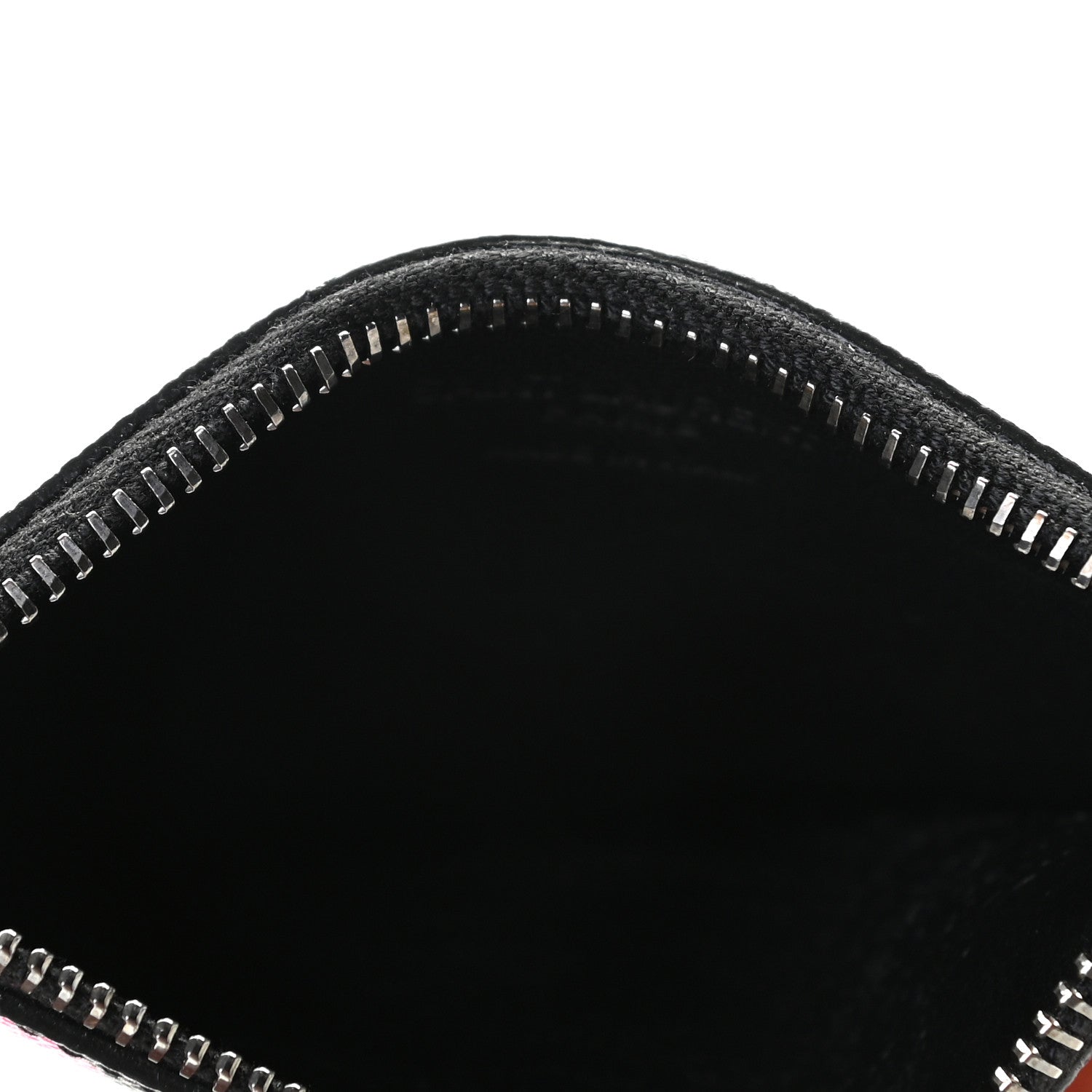 Saint Laurent Grain de Poudre Zebra Print 5 Fragments Zip Pouch Card Holder Fuchsia Black 8 of 8