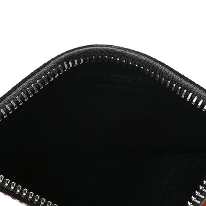 Saint Laurent Grain de Poudre Zebra Print 5 Fragments Zip Pouch Card Holder Fuchsia Black 8 of 8