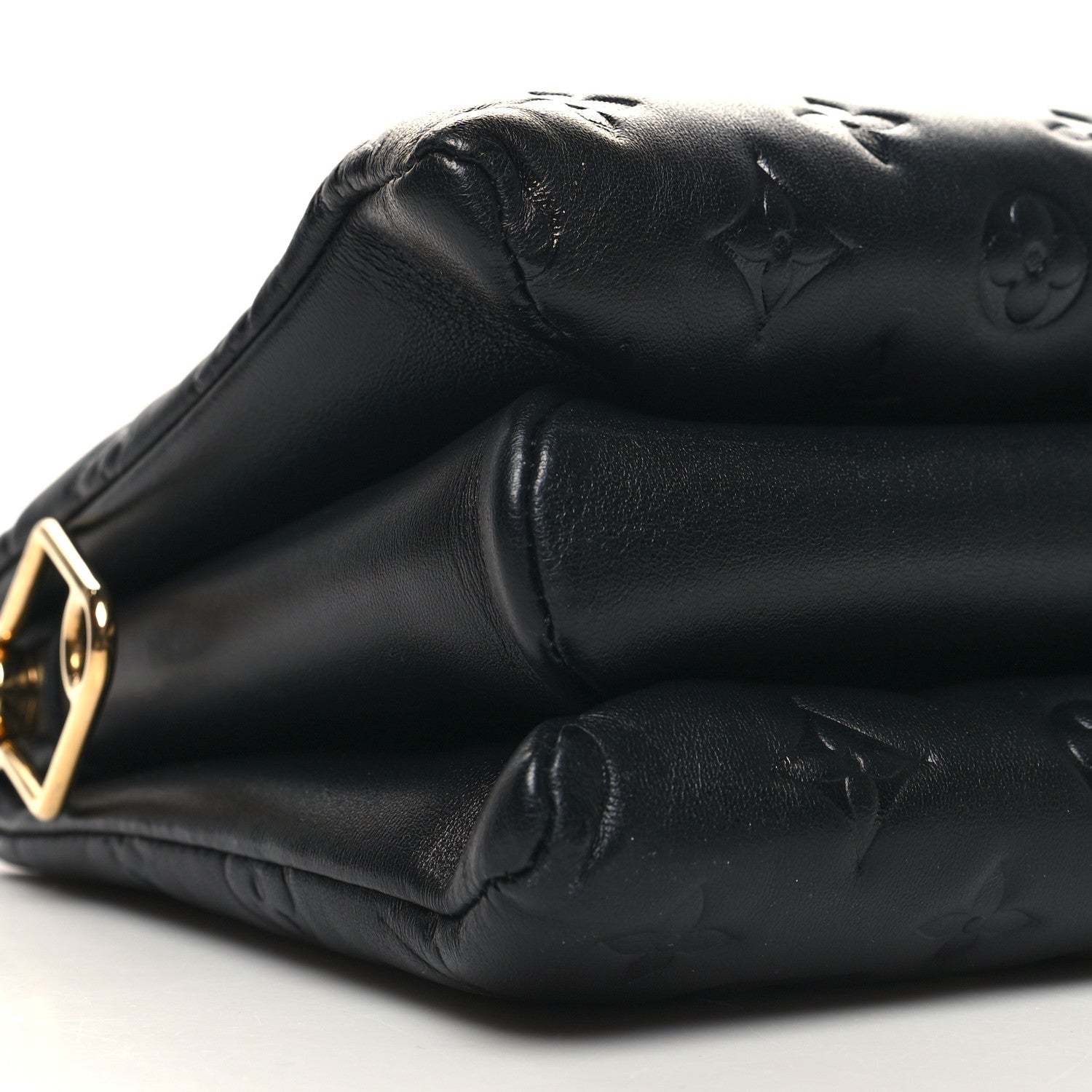 Louis Vuitton Lambskin Embossed Monogram Coussin PM Black 10 of 11