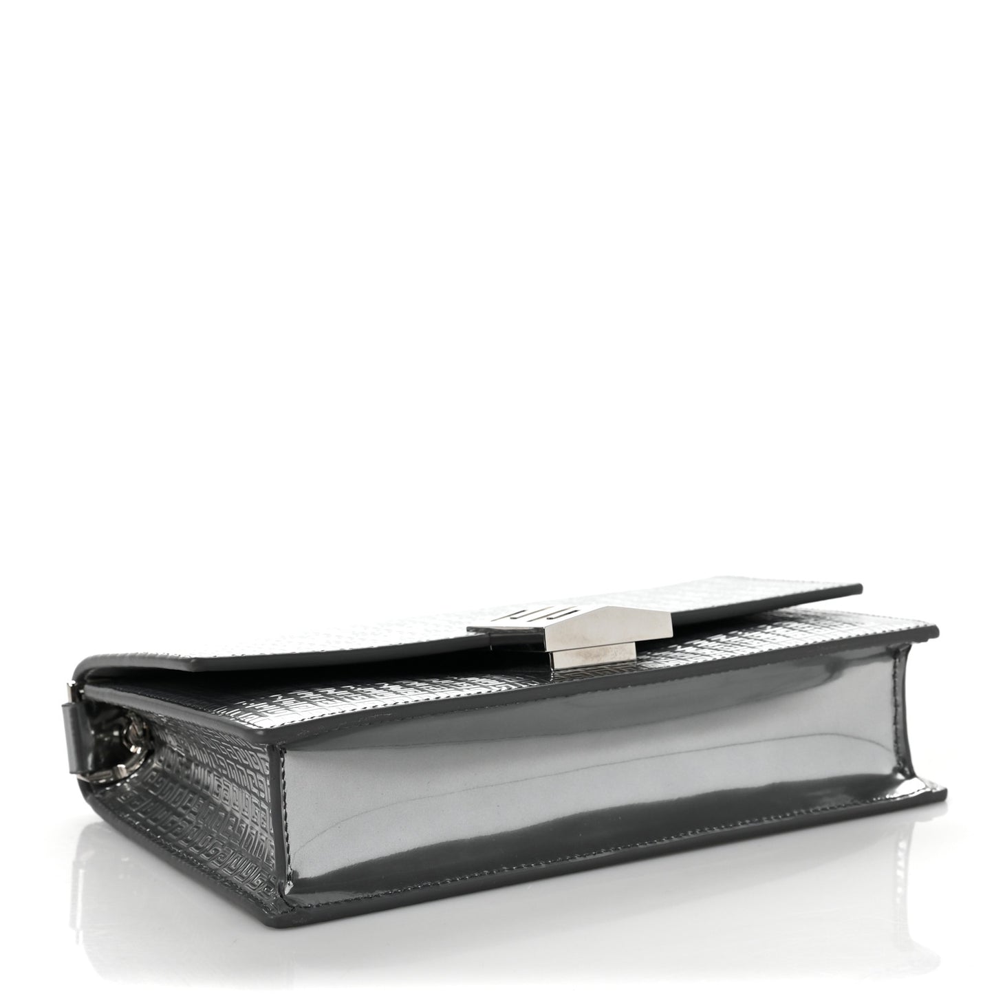 Metallic Calfskin 4G Embossed Small 4G Crossbody Silver